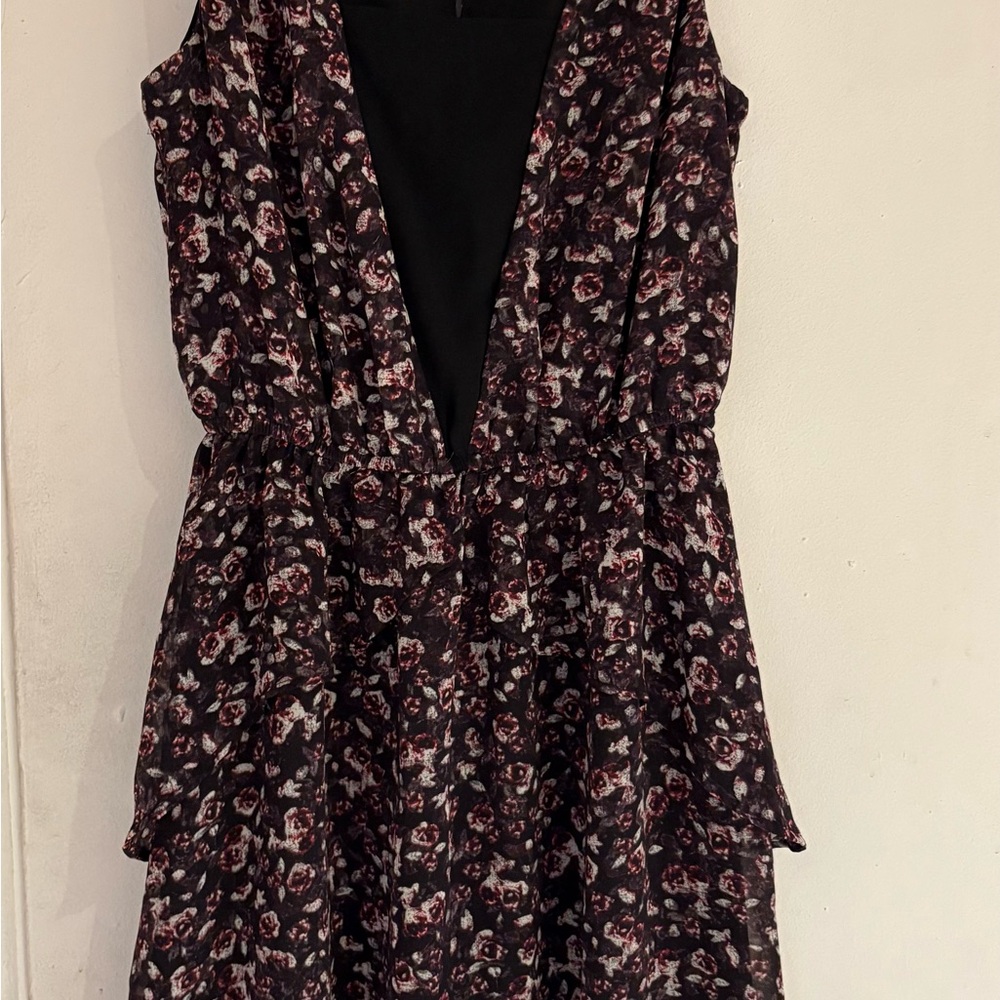 H&M Black and purple floral Dress